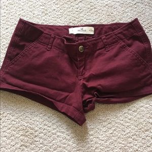 Hollister Maroon Shorts