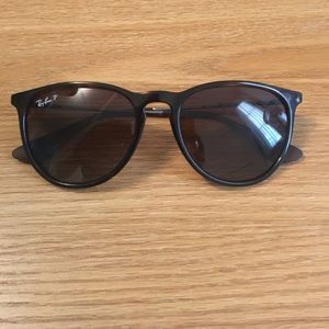 Polarized Ray-Bans Erika Tortoise/Brown Sunglasses