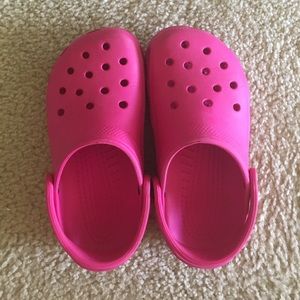 Bright Pink Crocs
