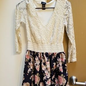 Lace and floral dress