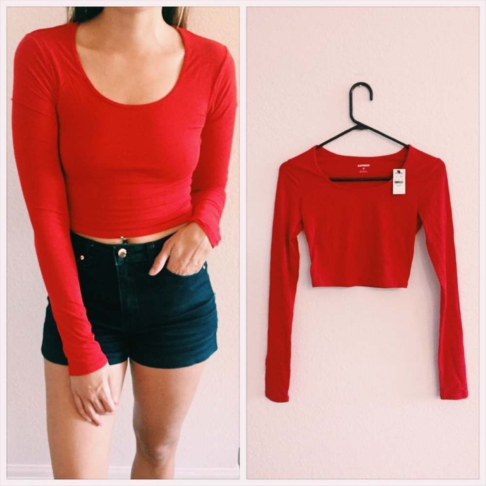 Long sleeve crop top