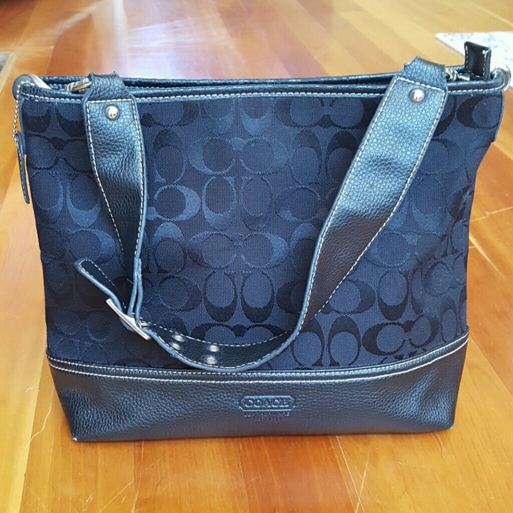 Authentic Black Signature C Coach Bag