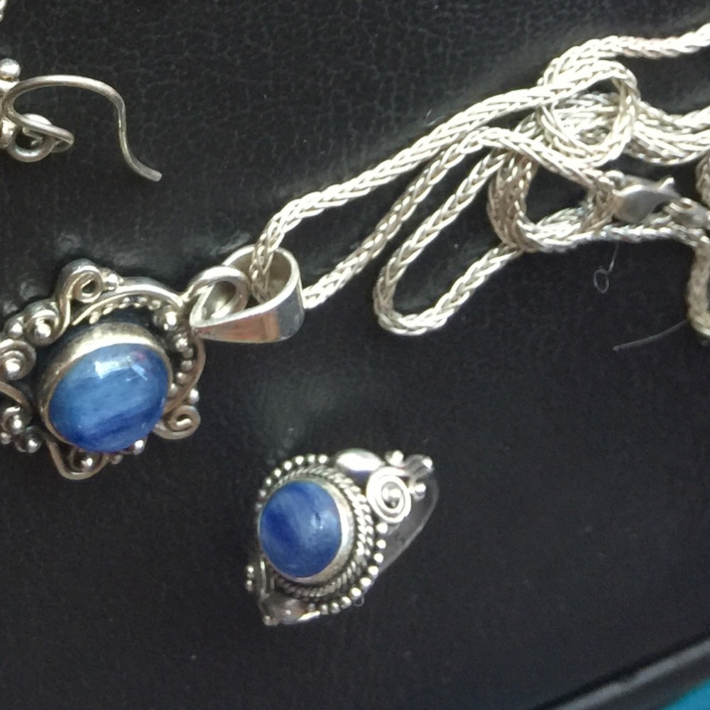 Sterling silver necklace and ring set