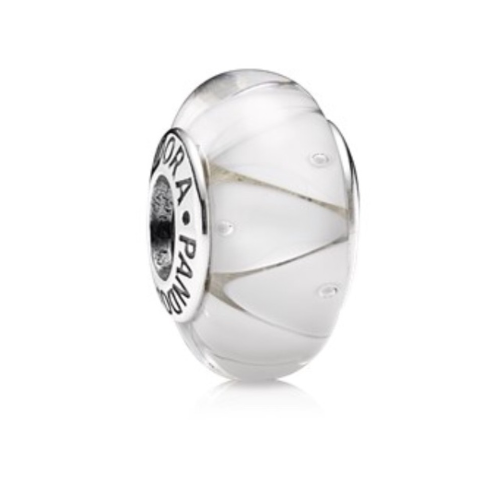 White looking glass PANDORA CHARM