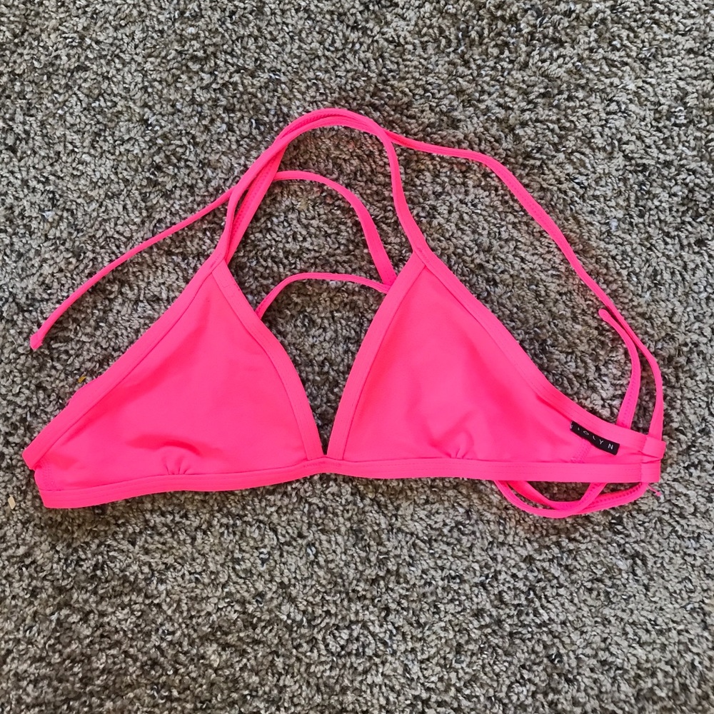 Hot pink triangle JOLYN top
