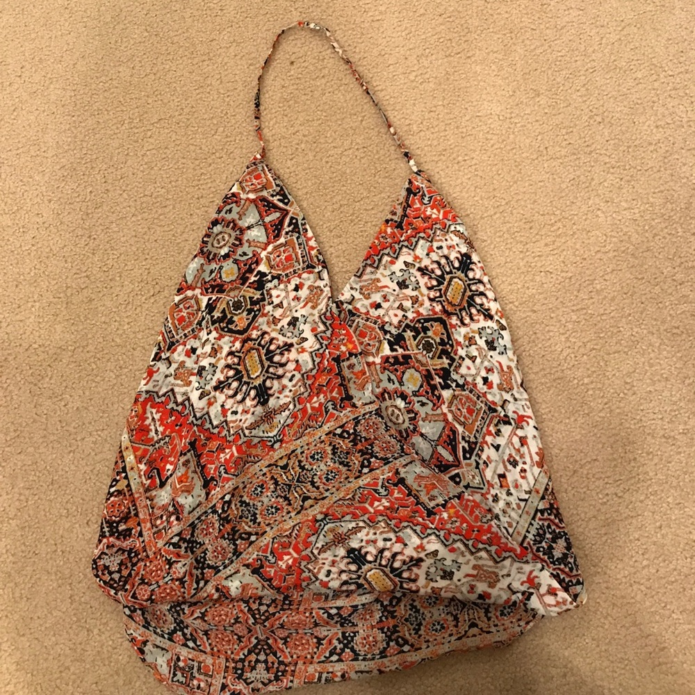 Akira Tribal Print Halter Top