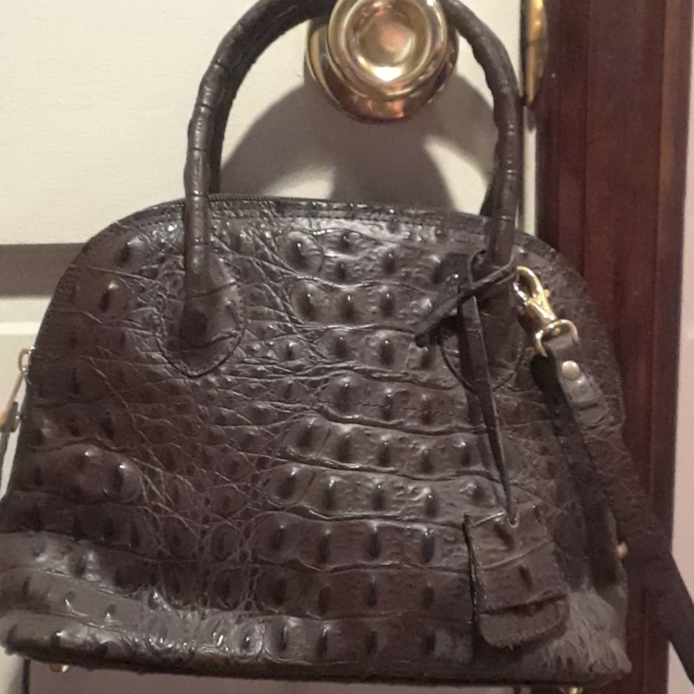 REAL BROWN CROC SKIN