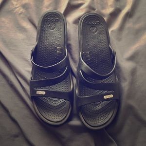 Black CROC Sandals
