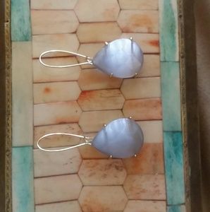 Kendra Scott slate gray crystal drop earrings