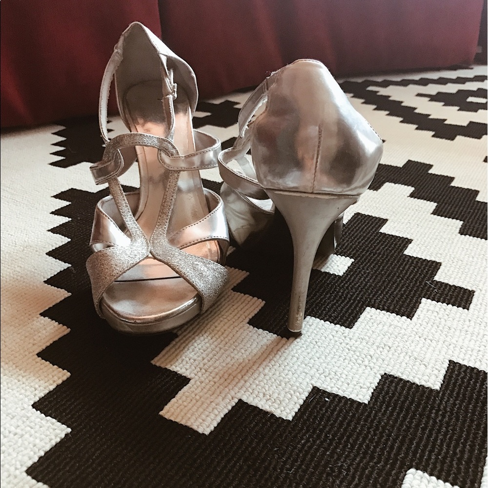 DWS silver heels