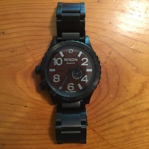 Nixon 51-30 Chrono Tide Black Steel/Dark Wood