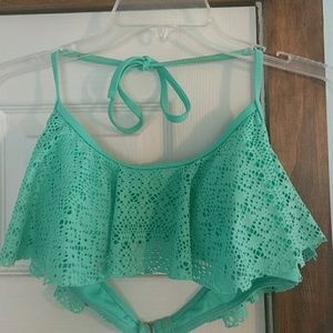 Teal Bikini halter top