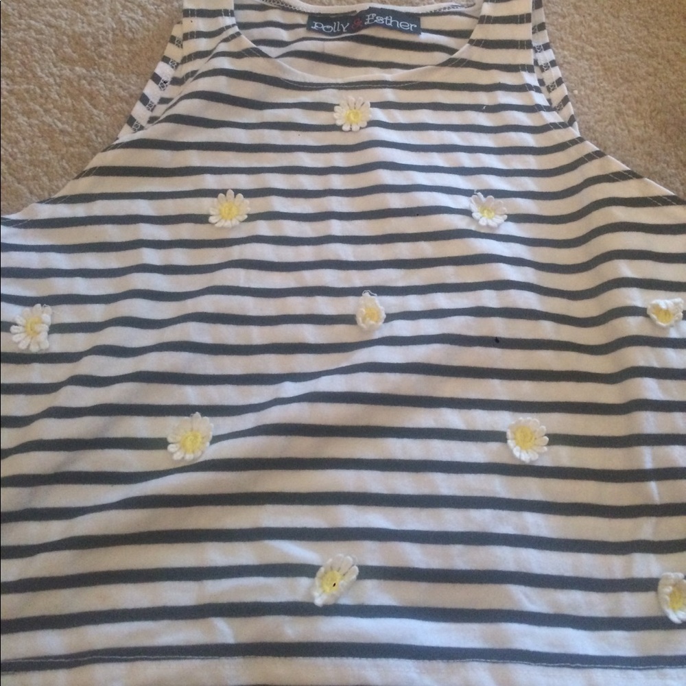 Polly and Esther striped tank / white and black