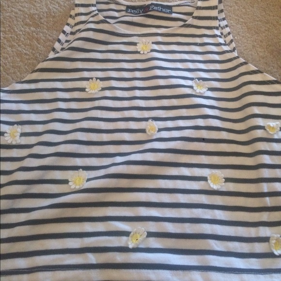 Polly and Esther striped tank / white and black - Picture 1 of 1