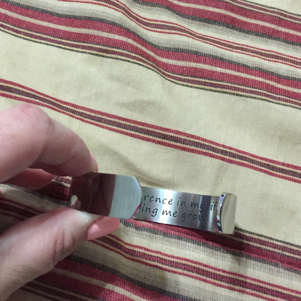 Teacher silver bangle - Picture 4 of 4