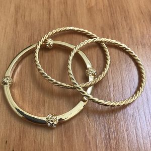 Lilly Pulitzer Set of 3 Gold Bangles