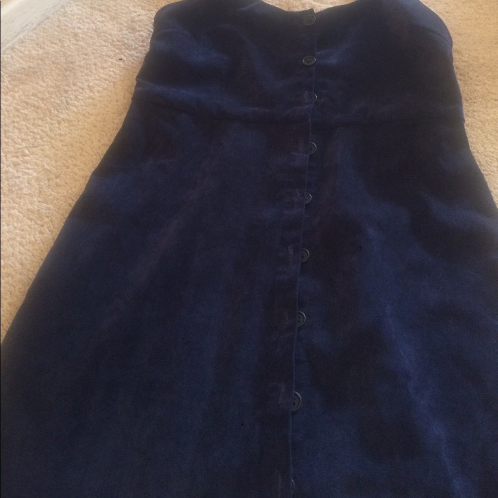 Suede dark blue / navy dress