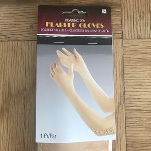 Gold flapper gloves for Halloween costume
