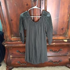 Off the Shoulder Green Dress