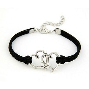 Double heart women bracelet