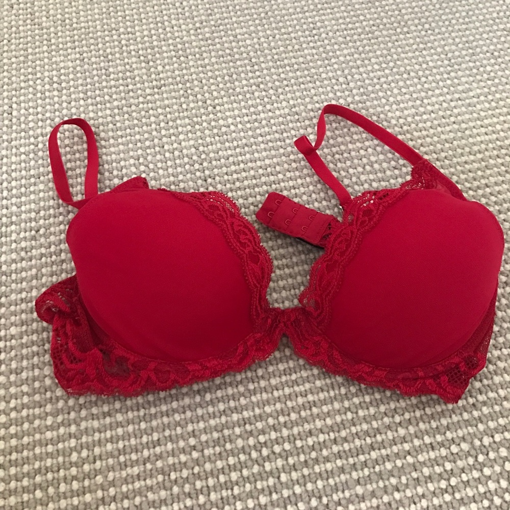 Red bra!