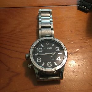 Nixon 51-30 Chrono Tide Silver with Black Face