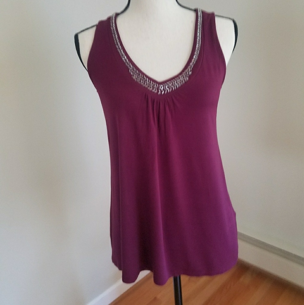 WHBM Maroon Sleeveless tank