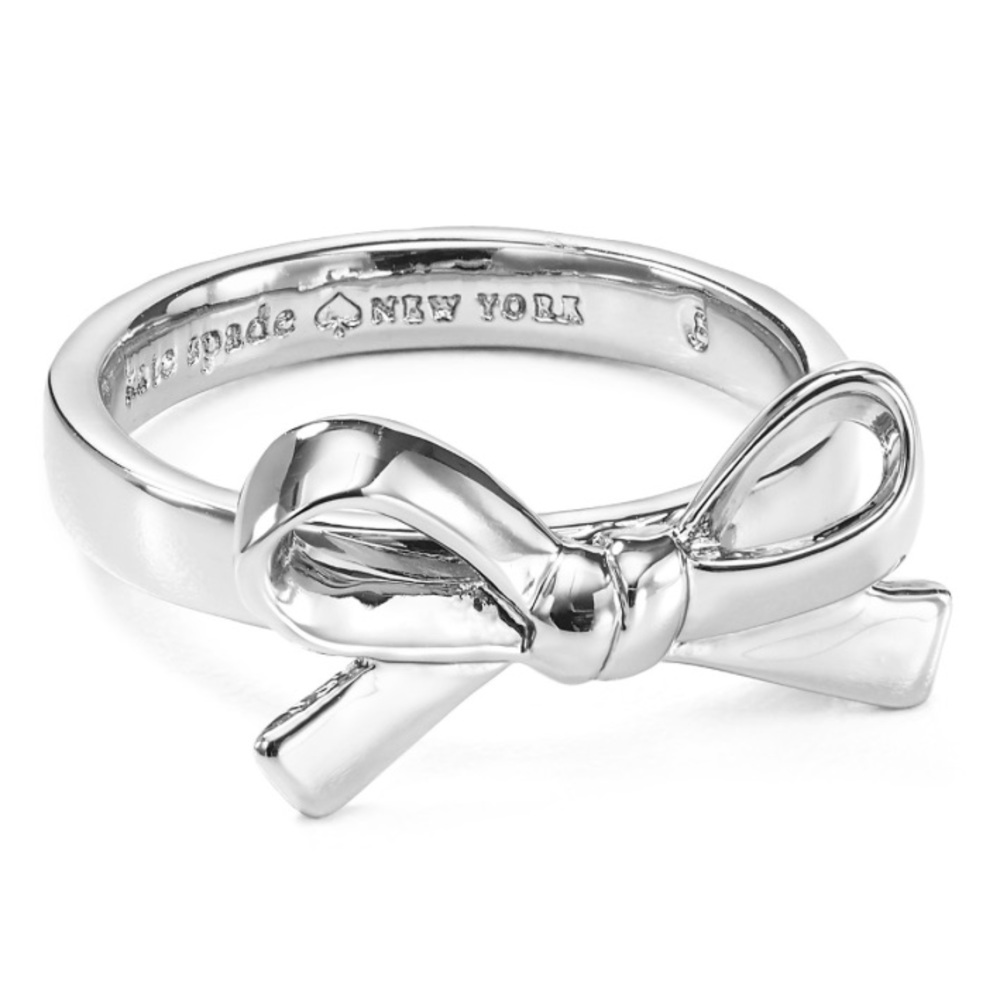 Kate Spade Silver Bow Earrings and Ring