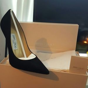 Jimmy Choo Suede Black Anouk