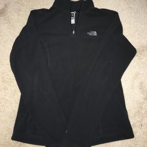 Small Black North Face 1/4 Fleece Pullover