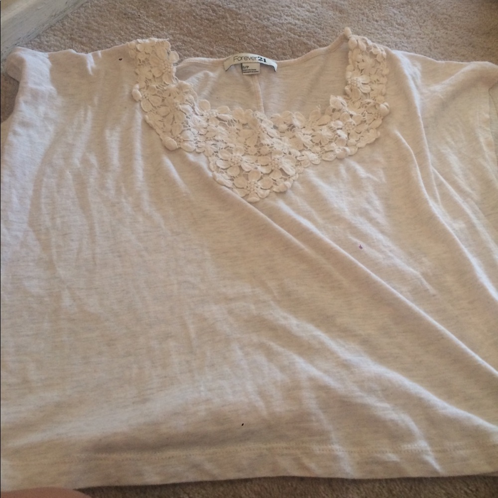 Forever 21 cream crop top