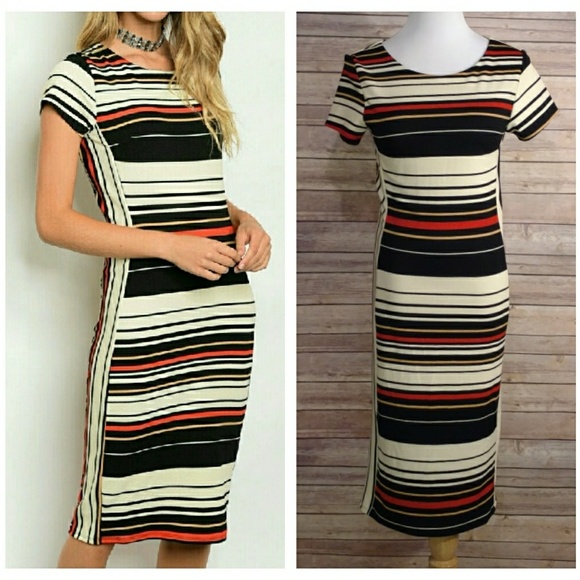 Striped Midi Dress - Picture 6 of 8