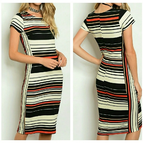 Striped Midi Dress - Picture 8 of 8