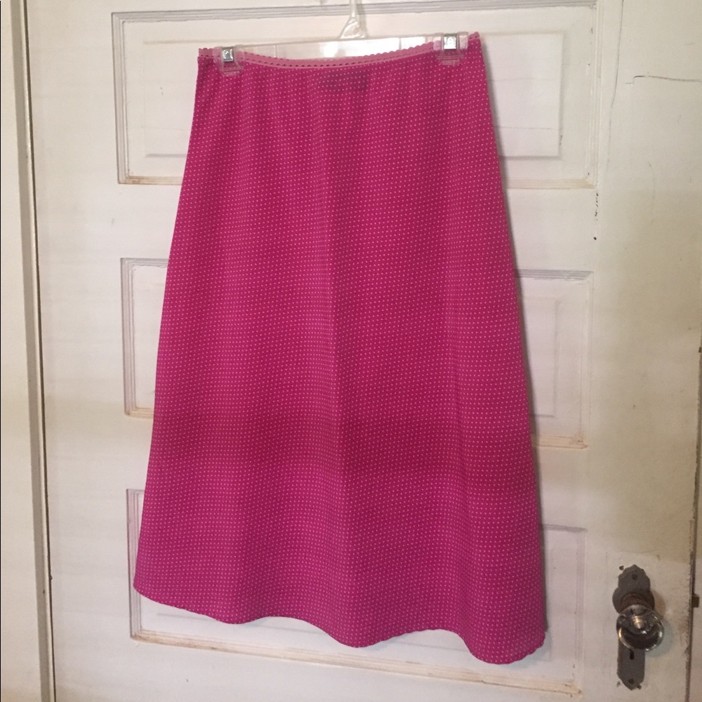 SOLD - Adorable pink & white midi length skirt. 💕