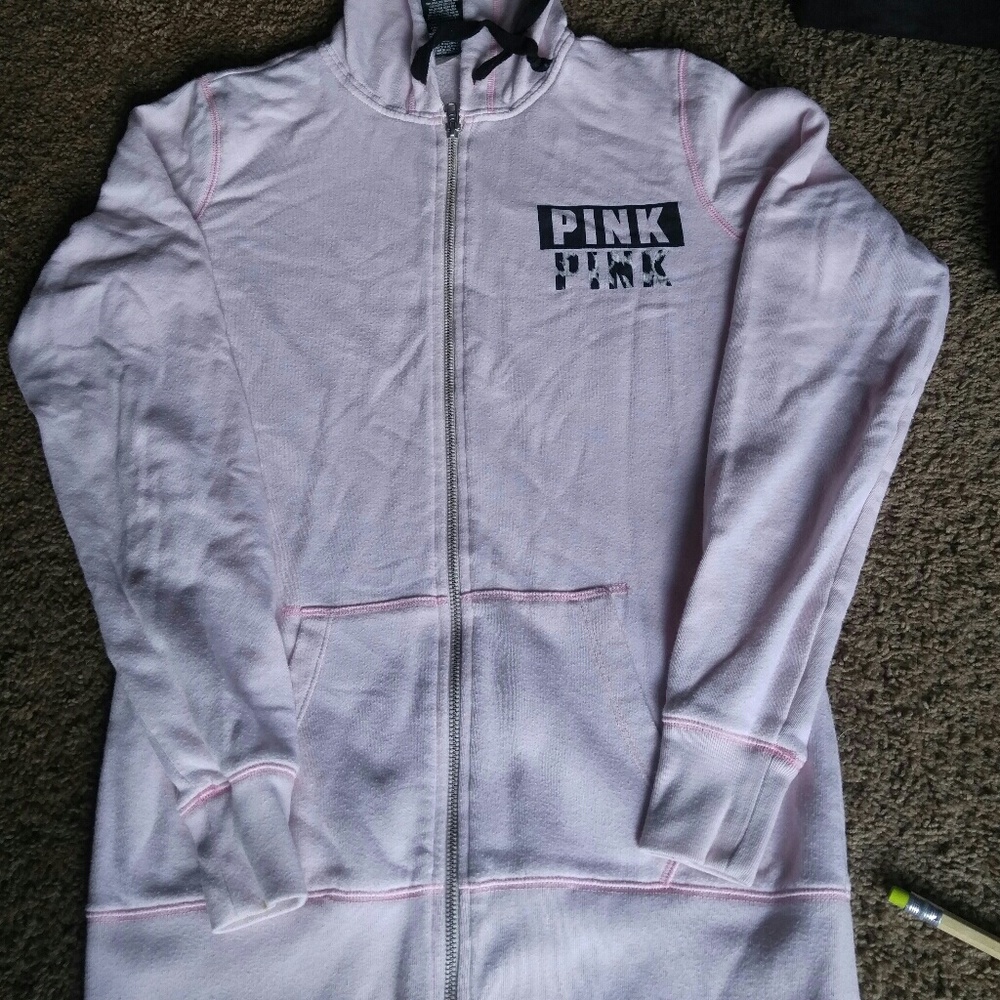 Light pink victorias secret zip up