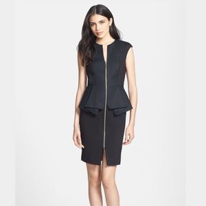 Ted Baker black peplum dress sz 2