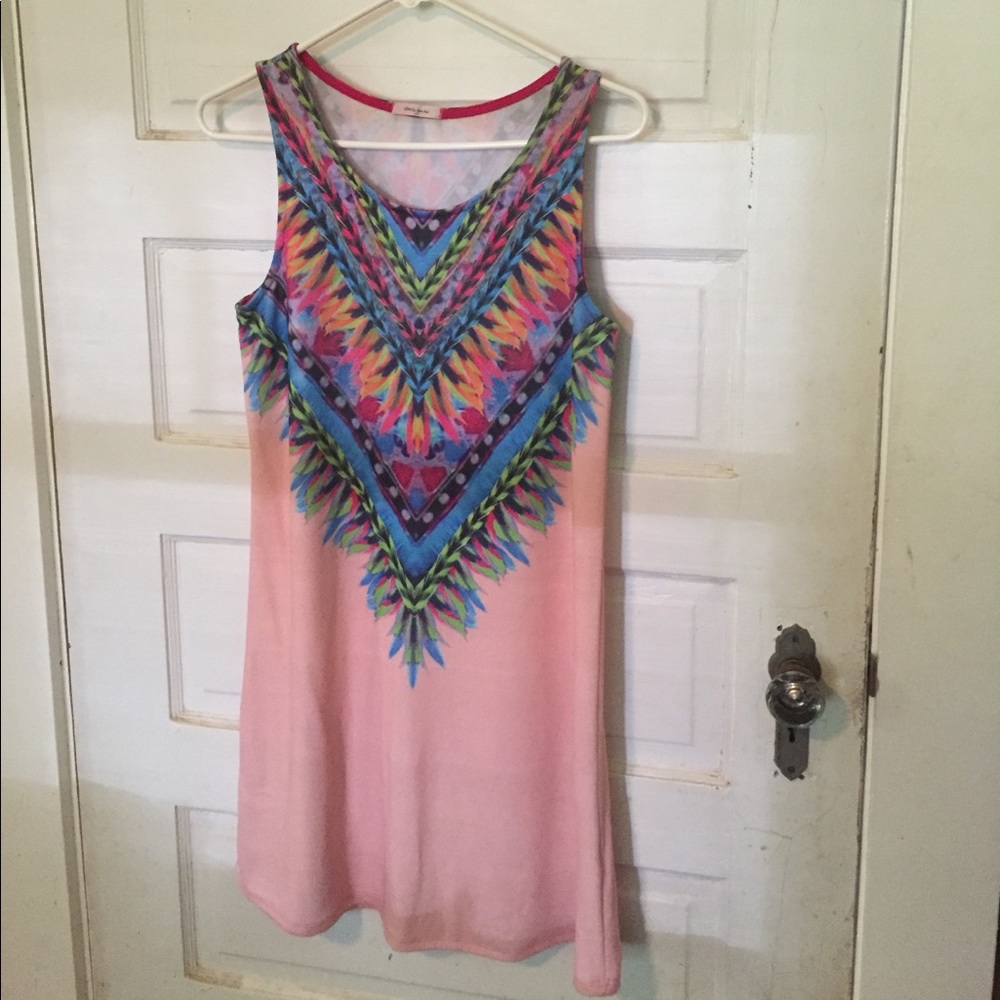 SOLD - Colorful & fun tank dress