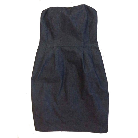 Express Dresses & Skirts - Express Blue Denim Strapless Dress