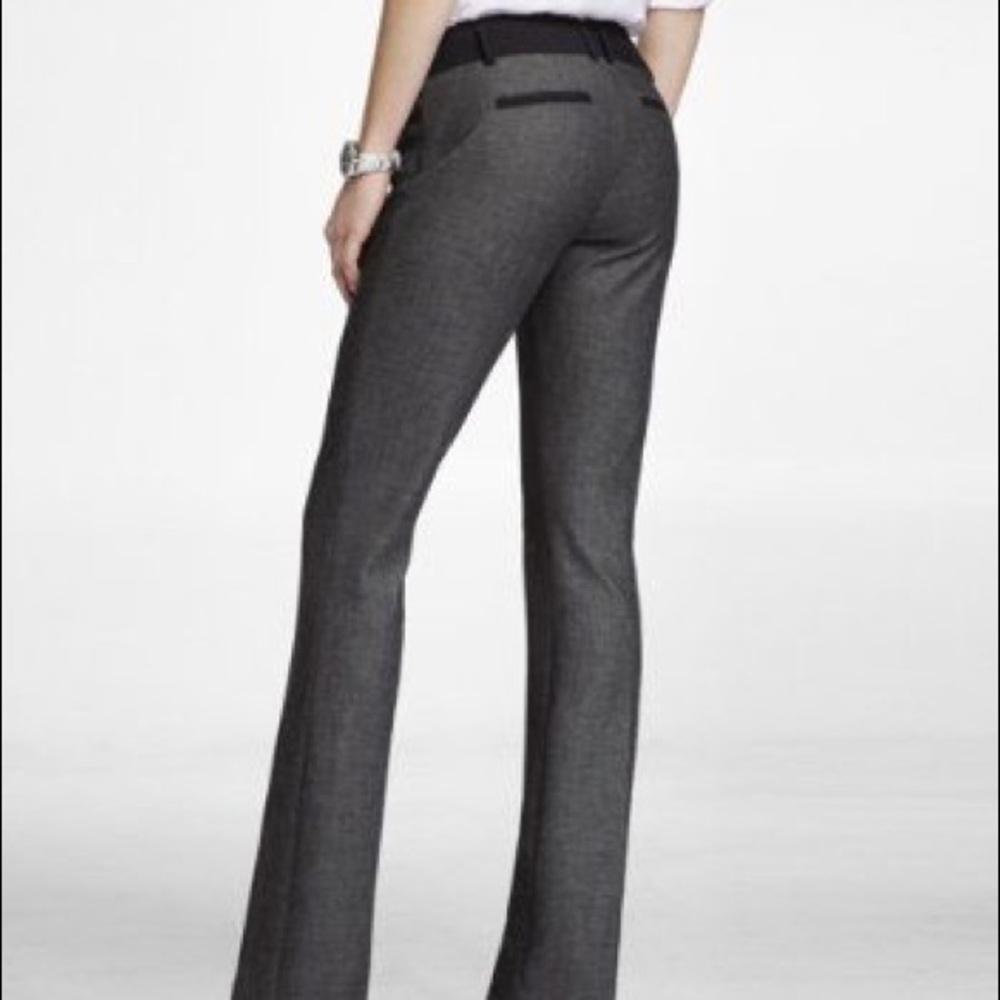 Express Trousers Gray Dress Pants