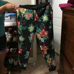 flowered joggers size S