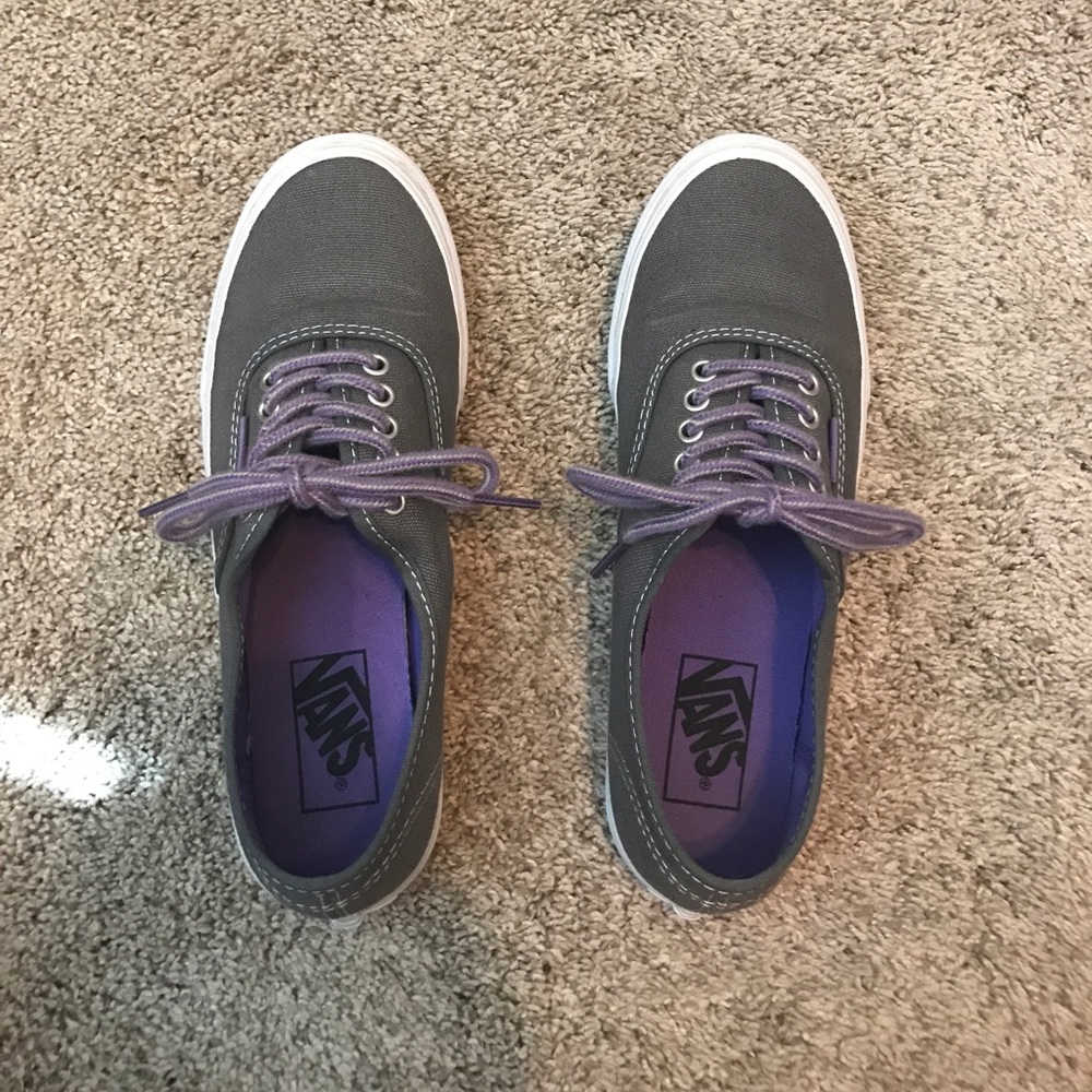 NWOT Grey and Purple Vans