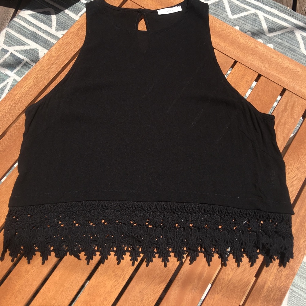 Lush Crop Top with Lace trim