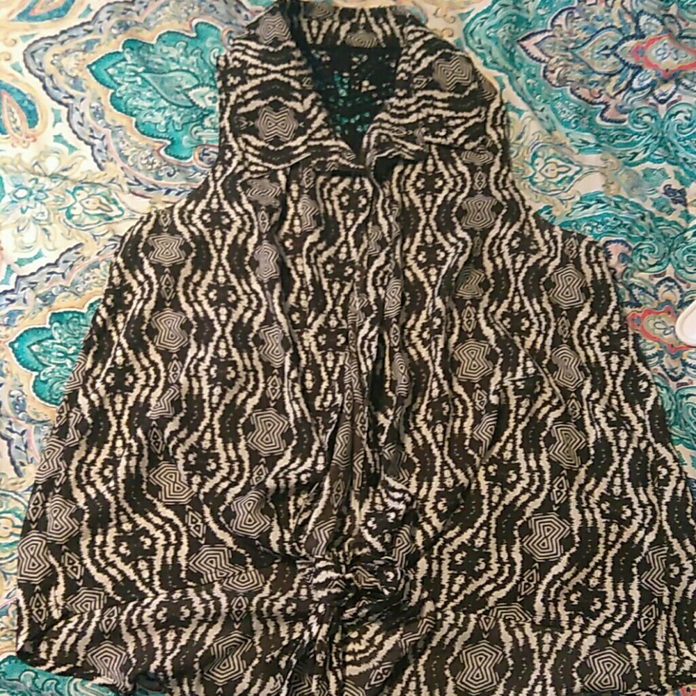 Aztec sleeveless blouse