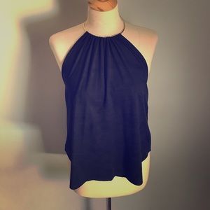 Hoop halter top, summer suede like material.