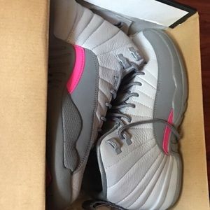 Pink & Gray Jordan 12s