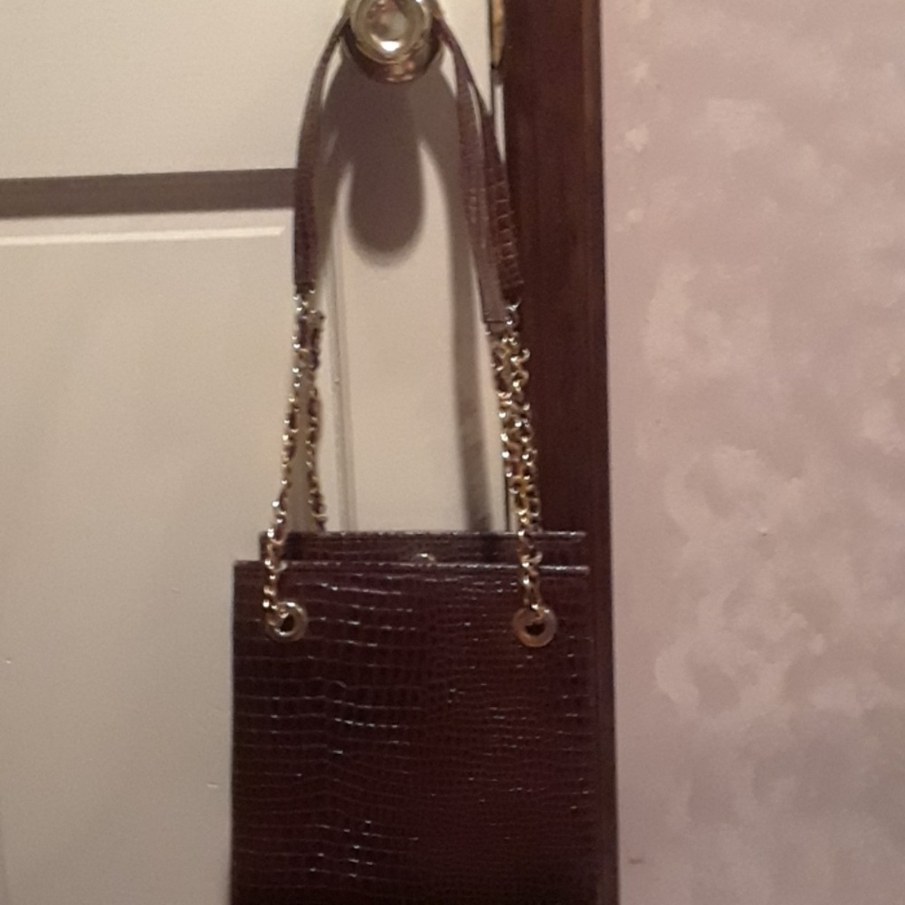 Burgundy Brown w Gold Chain Never Used