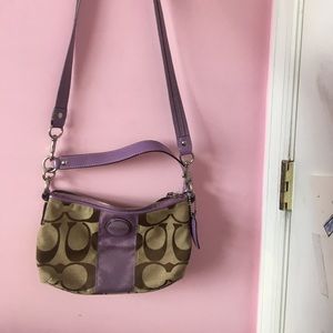 Purple and Brown Coach Bag/Cross Body