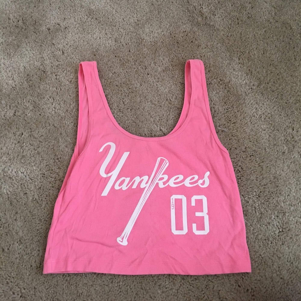 Pink Yankees crop top