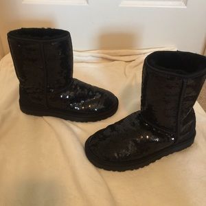 Authentic black sequin Uggs. Size 7