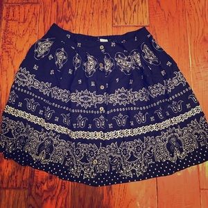 ❌SOLD❌Adorable blue bandana skirt!